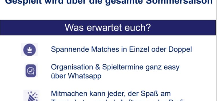Meldet euch für unsere Tennis-Hausliga an